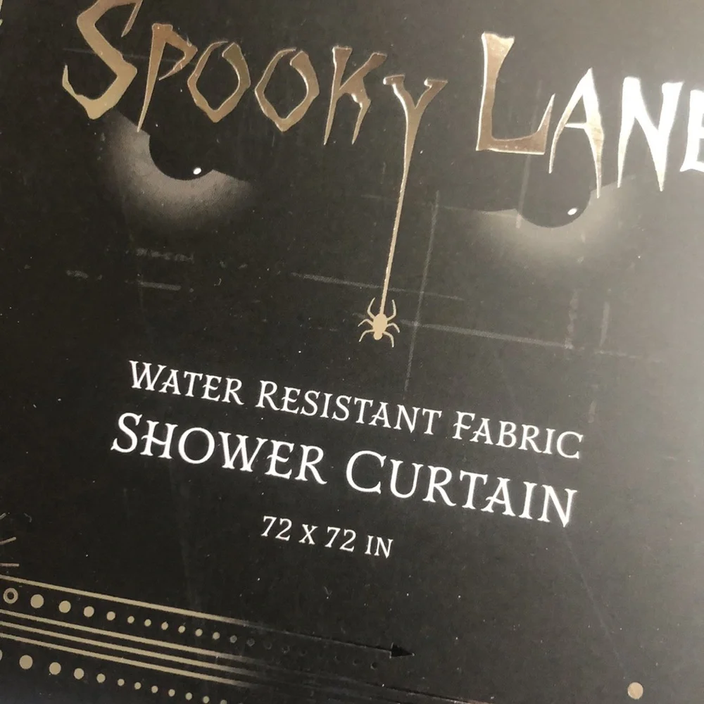 Spooky Lane HALLOWEEN Ballerinas with Witch Hats Shower Curtain